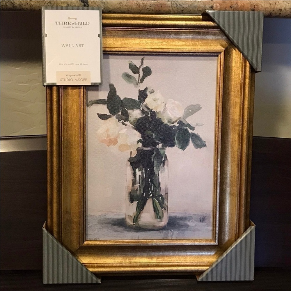 11" x 14" Floral Arrangement Framed Wall Canvas White - Threshold Studio McGee - Picture 5 of 5